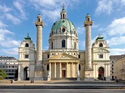 Karlskirche Entry Ticket with Panoramic Terrace Access - Inside the Church: Dome Fresco, Marble Pilasters, and the High Altar