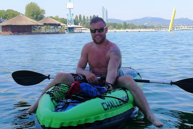 Small-Group Guided Kayak Tour of Vienna - Paddling in Front of the Danube Tower and Vienna’s Modern Skyline