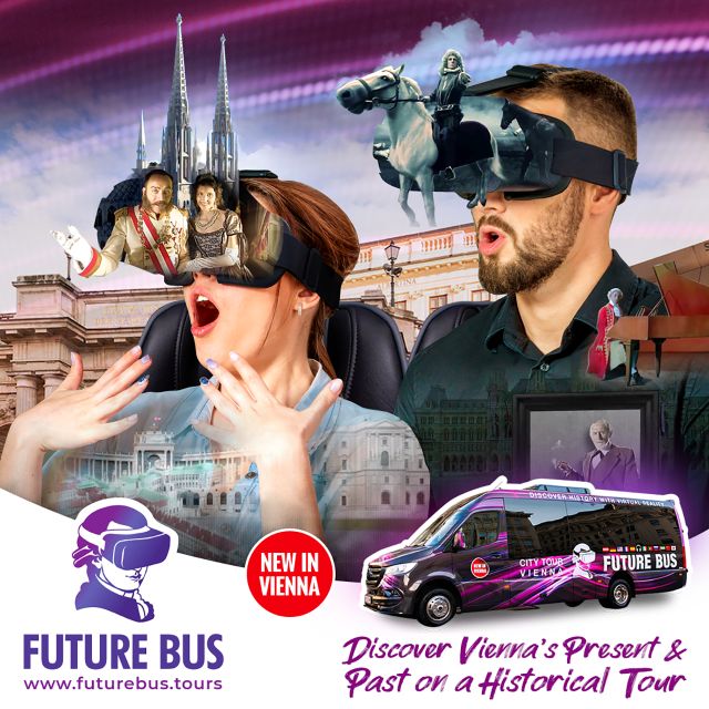 Vienna: Bus Tour with Virtual Reality Experience - VR Stop 1: Opera views and meeting the Habsburg characters