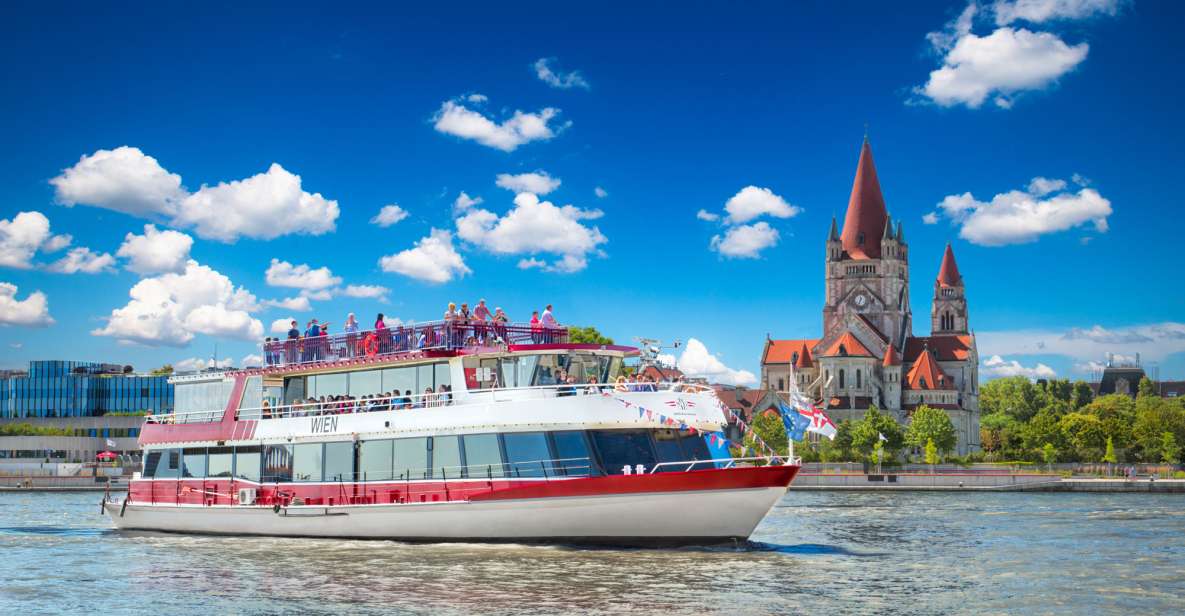 Vienna: Danube River Cruise w/ optional Viennese Specialties - The Longer Cruise Downstream: Freudenau Lock, Danube Island, and Prater Green